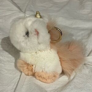 NWOT Unicorn Keychain Fluffy
